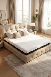 Living and Home Cooling Gel Memory Foam Mattress in White - Size: Single - thumbnail 3