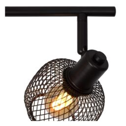Lucide 'MAREN' Dimmable Rotatable Stylish Retro Ceiling Spotlight Bar 4xE14 in Black - thumbnail 3
