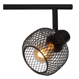Lucide 'MAREN' Dimmable Rotatable Stylish Retro Ceiling Spotlight Bar 4xE14 in Black - thumbnail 5