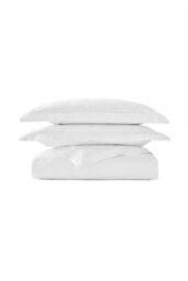 CHRISTY Premium Sateen Satin Soft Duvet Cover Sets in White - Size: Double - thumbnail 2