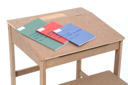 Orsina Angled Surface Children's Desk & Stool, Sleek Functional Desk For Children, Durable Desk & Stool in Natural - thumbnail 5