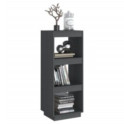 Berkfield Home Book Cabinet/Room Divider Grey 40x35x103 cm Solid Pinewood - Size: 40 x 35 x 103 cm - thumbnail 4