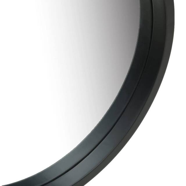 Berkfield Home Wall Mirror with Strap 50 cm Black - image 1