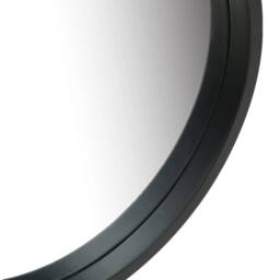 Berkfield Home Wall Mirror with Strap 50 cm Black