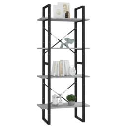 Berkfield Home 4-Tier Book Cabinet Grey Sonoma 60x30x140 cm Engineered Wood - Size: 60 x 30 x 140 cm - thumbnail 4