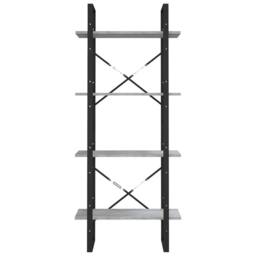 Berkfield Home 4-Tier Book Cabinet Grey Sonoma 60x30x140 cm Engineered Wood - Size: 60 x 30 x 140 cm - thumbnail 5