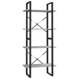 Berkfield Home 4-Tier Book Cabinet Grey Sonoma 60x30x140 cm Engineered Wood - Size: 60 x 30 x 140 cm - thumbnail 1