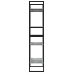 Berkfield Home 4-Tier Book Cabinet Grey Sonoma 60x30x140 cm Engineered Wood - Size: 60 x 30 x 140 cm - thumbnail 6