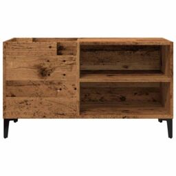 Berkfield Home Record Cabinet Old Wood 84.5x38x48 cm Engineered Wood in Brown - thumbnail 4