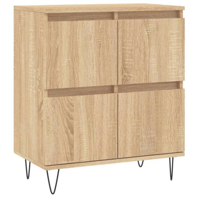 Berkfield Home Sideboard Sonoma Oak 60x35x70 cm Engineered Wood in Light Brown - Size: 60 x 35 x 70 cm - image 1