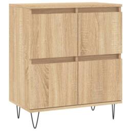 Berkfield Home Sideboard Sonoma Oak 60x35x70 cm Engineered Wood in Light Brown - Size: 60 x 35 x 70 cm - thumbnail 1