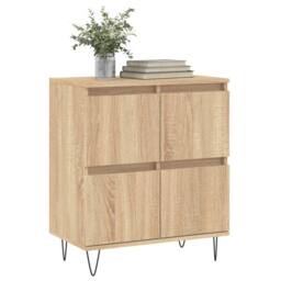 Berkfield Home Sideboard Sonoma Oak 60x35x70 cm Engineered Wood in Light Brown - Size: 60 x 35 x 70 cm - thumbnail 3
