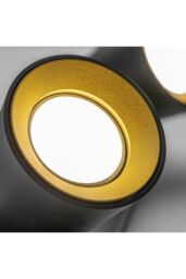 CGC Lighting 'Sandra' Black Cylinder Ceiling Spotlight With Gold Inner Reflector - thumbnail 5