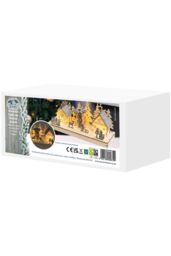 Netagon Battery Powered Wooden Light Up Festive Scene in Light Beige - thumbnail 5