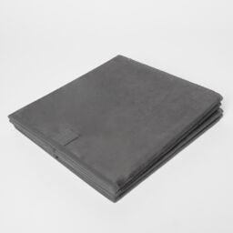 OHS 2 x Matte Velvet Cube Storage Box Folding Organiser Home Decor in Grey - thumbnail 6