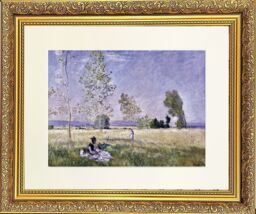 "Frames & Mirrors 4U Landscape 2 Mounted & Framed Print in Gold Dahlia Frame 11 x 9 Inch - Size: W11"" x H9"""