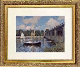 "Frames & Mirrors 4U Nautical Two Mounted & Framed Print in Gold Dahlia Frame 11 x 9 Inch - Size: W11"" x H9"""