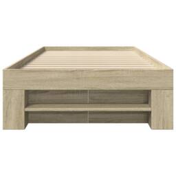 Berkfield Home Bed Frame without Mattress Sonoma Oak 90x200 cm Engineered Wood in Light Tan - thumbnail 5