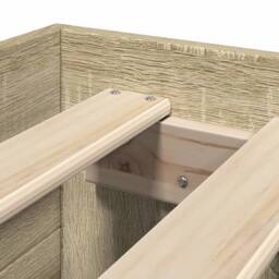 Berkfield Home Bed Frame without Mattress Sonoma Oak 90x200 cm Engineered Wood in Light Tan - thumbnail 9