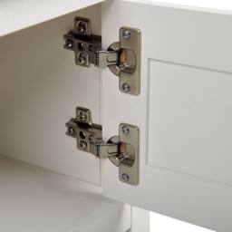 Wyld and Coco TV Stand 140 cm - White and Light Brown MDF with Cable Hole - thumbnail 7