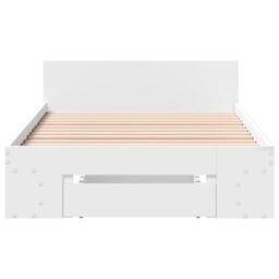 Berkfield Home Bed Frame with Drawer without Mattress White 90x200 cm - thumbnail 4