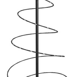 Berkfield Home Christmas Tree Light Cone 100 LEDs Warm White 150 cm in Black - thumbnail 9