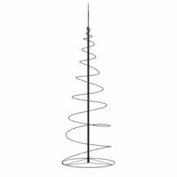 Berkfield Home Christmas Tree Light Cone 100 LEDs Warm White 150 cm in Black - thumbnail 5