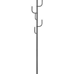 Wyld and Coco Black Metal Coat Stand 170 cm Freestanding Six Hooks - thumbnail 2