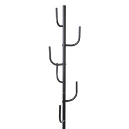 Wyld and Coco Black Metal Coat Stand 170 cm Freestanding Six Hooks - thumbnail 3