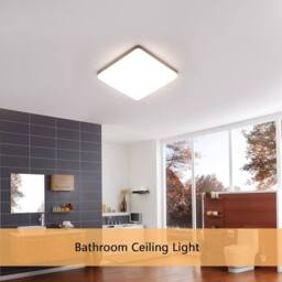 Goeco LED Ceiling Light Flat, 36W IP44 4000K, Modern Ceiling Lighting Square in White - thumbnail 2