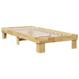 Berkfield Home Bed Frame without Mattress 75x190 cm Small Single Solid Wood Oak in Brown - thumbnail 8