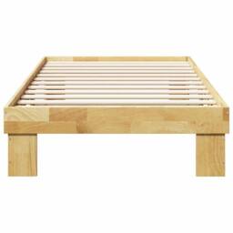 Berkfield Home Bed Frame without Mattress 75x190 cm Small Single Solid Wood Oak in Brown - thumbnail 6