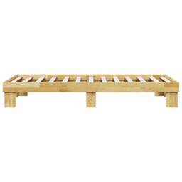 Berkfield Home Bed Frame without Mattress 75x190 cm Small Single Solid Wood Oak in Brown - thumbnail 7