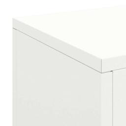 Berkfield Home Outdoor Plant Stands Pillar 3 pcs White Steel - thumbnail 9