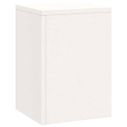 Berkfield Home Outdoor Plant Stands Pillar 3 pcs White Steel - thumbnail 1