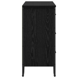 Berkfield Home Modern Chest of Drawers Black Oak 91x35.5x74.5 cm Engineered Wood - thumbnail 7
