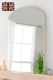 Yearn Mirrors Minimal Bevelled Mantle Mirror Gold 91(w) x 120cm(h) - thumbnail 1
