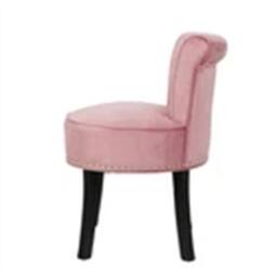 Nordara Pimk-Crushed Velvet Vanity Stool Dressing Table Chair in Pink - Size: 100 cm - thumbnail 4