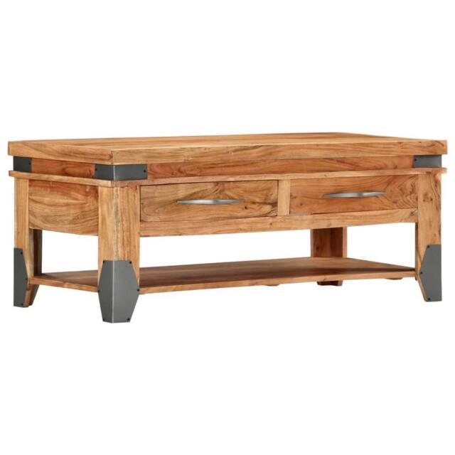 Berkfield Home Coffee Table 110x52x45 cm Solid Acacia Wood in Brown - Size: 110 x 52 x 45 cm - image 1