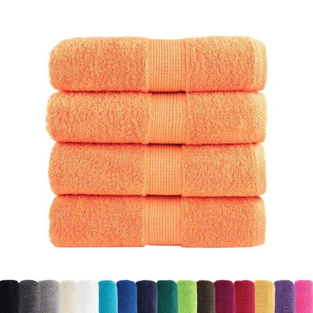 Berkfield Home Premium Soap Towels SOLUND 4 pcs Orange 30x30 cm 600 gsm - image 1