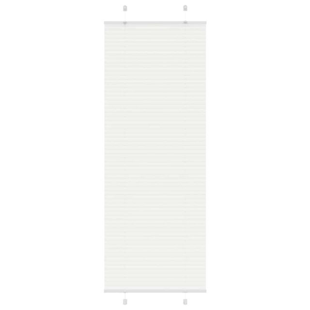 Berkfield Home Pleated Blind White 80x200 cm Fabric Width 79.4 cm Polyester - image 1