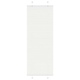 Berkfield Home Pleated Blind White 80x200 cm Fabric Width 79.4 cm Polyester - thumbnail 1