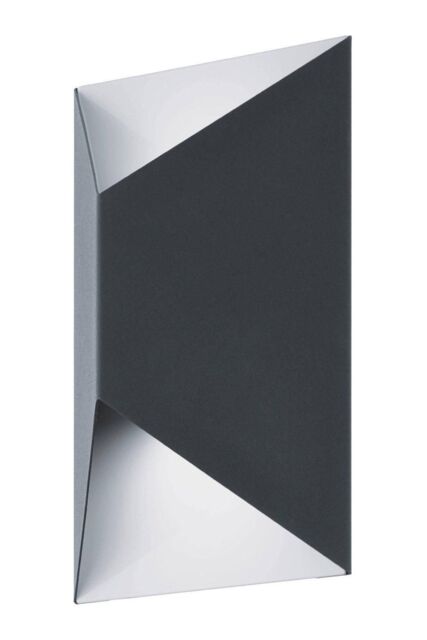 Eglo Predazzo Metal IP44 Integrated LED Outdoor Wall Light in Dark Grey - image 1