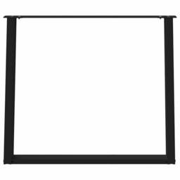 Berkfield Home Modern vidXL Dining Table Legs U-Shaped 2 pcs Black 100x(72-73) c - thumbnail 5
