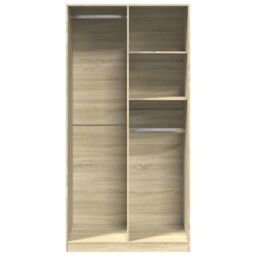 Berkfield Home Wardrobe Sonoma Oak 100x50x200 cm Engineered Wood in Brown - Size: 100 x 50 x 200 cm - thumbnail 4
