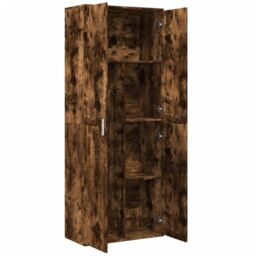 Berkfield Home Highboard Smoked Oak 70x35x180 cm Engineered Wood in Brown - Size: 70 x 35 x 180 cm - thumbnail 6