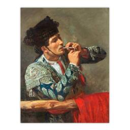 Artery8 Mary Cassatt Framed Wall Art After the Bullfight Bullfighter Smoking in Grey - Size: A4 - thumbnail 3