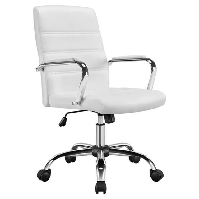Kelvenix Home Office Chair Leather White - Size: 0.6m2 - image 1