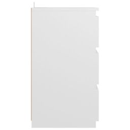 Berkfield Home Bed Cabinet White 40x35x62.5 cm Engineered Wood - thumbnail 4