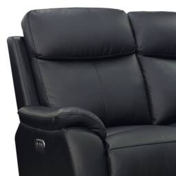 Aspire Kingsmere Corner Power Recliner Sofa in Black - thumbnail 7